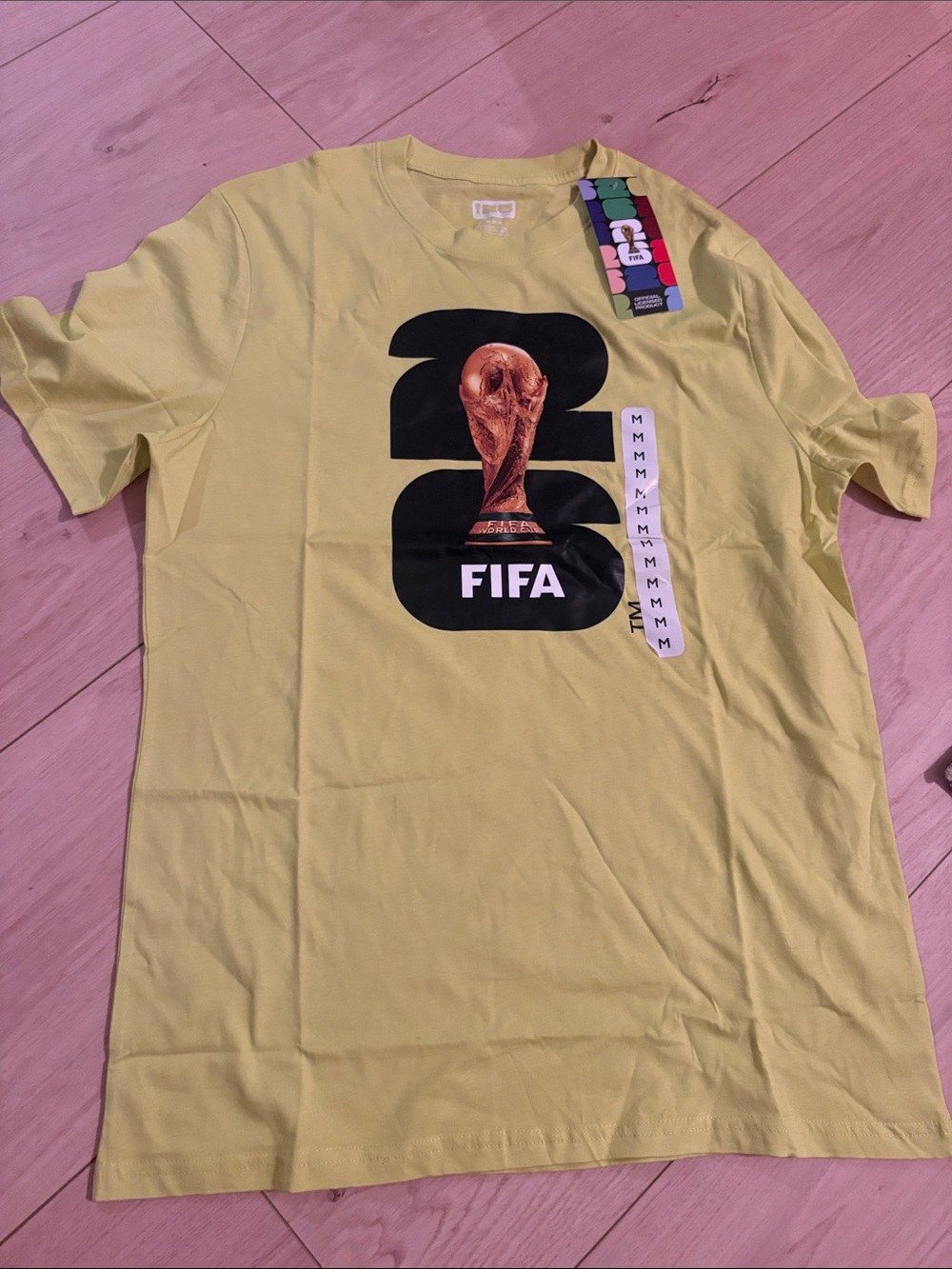 FIFA Men's Short Sleeve Crewneck T‑Shirt in Yellow